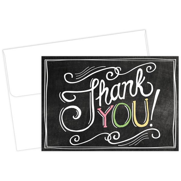 Great Papers Thank You Card and Envelopes, Chal, PK24 2015002