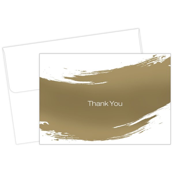 Great Papers Thank You Card and Envelopes, Gold, PK50 2015123