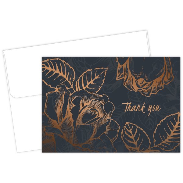 Great Papers Thank You Card W/Envelope, Flower C, PK50 2015126