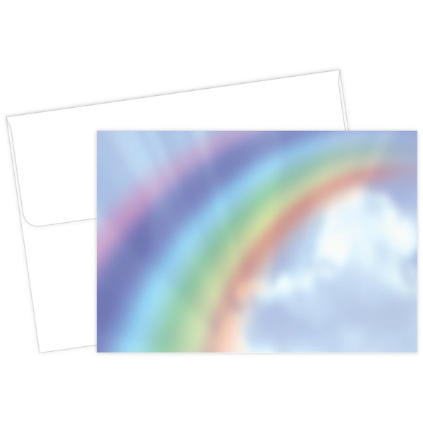 Great Papers Note Card and Envelopes, Rainbow, PK20 2017048