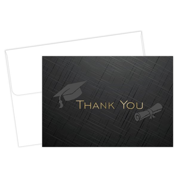 Great Papers Thank You Card and Envelopes, Gold, PK50 2019018