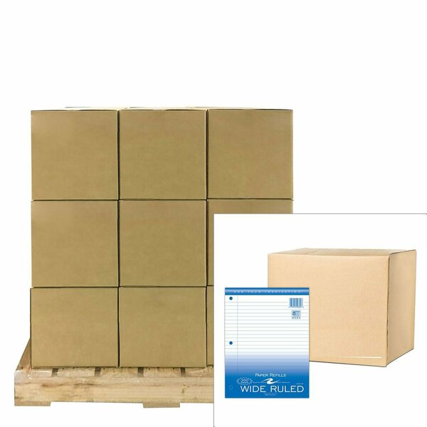 Roaring Spring Pallet of Looseleaf Filler Paper, 8"x10.5", 300 Sheets, 3-Hole Punched, Wide Ruled 20300PL