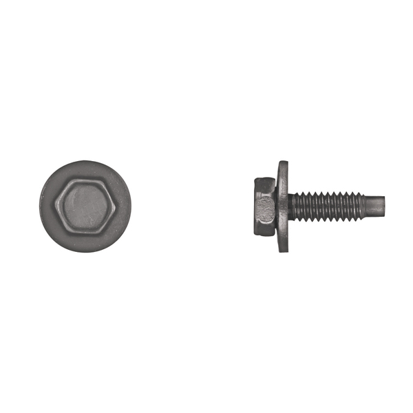 Disco 1/4"-20 Hex Head Cap Screw, Black 7 in L 204PK