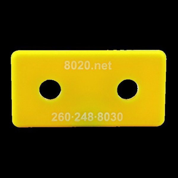 80/20 End Cap Yellow W/Push-Ins 1530/1530-Lite 2045YEL