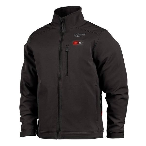 Milwaukee Tool M12 Heated TOUGHSHELL Jacket Kit, Heats Up to 12 hrs, 44 in Max Chest, 4 Outside Pockets, Black, L 204B-21L