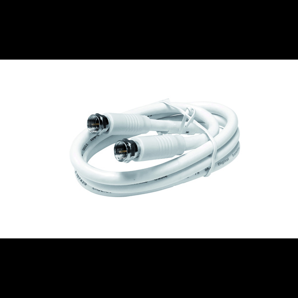 Steren F-F RG6 cULus Cable White, 25ft 205-430WH