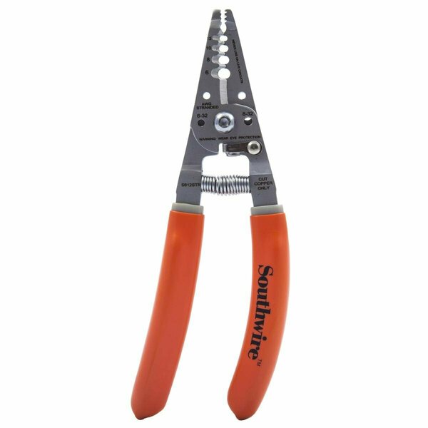 Southwire Wire Stripper & Cutter, 6-12 Awg, Straight Ergonomic Handle 58277940