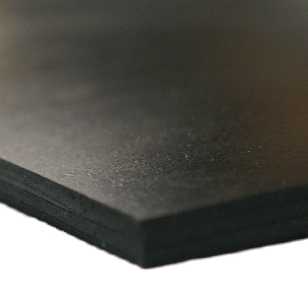 Rubber-Cal Neoprene Sheet - 40A- Smooth Finish - No Backing - 0.375" Thick x 4" Width x 36" Length - Black 30-004-375