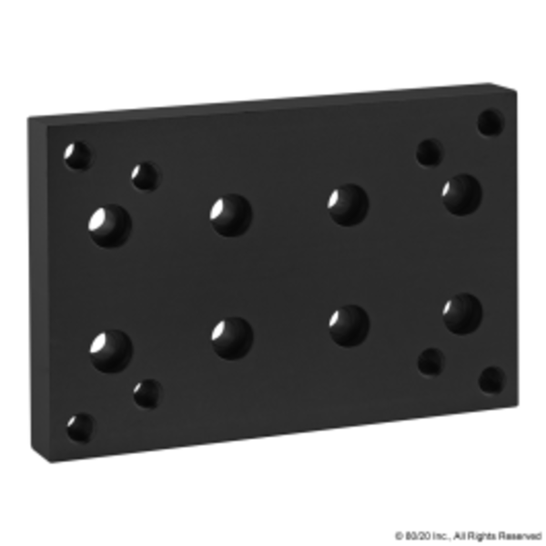 80/20 Black Position Floor Lock Base Plate 2148-BLACK
