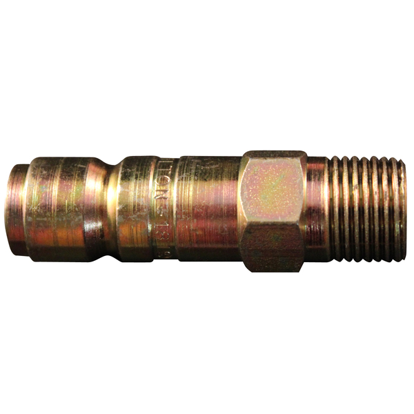 Milton G Style Industrial Plug, 3/8" MNPT, PK100 1819BK