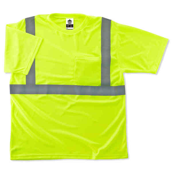 Ergodyne Lime Type R Class 2 T-Shirt, XS 8289