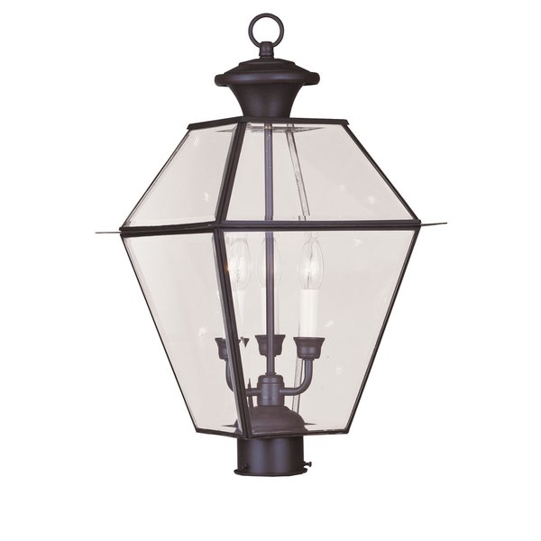 Livex Lighting Westover 3 Light Bronze Outdoor Post Top 2384-07