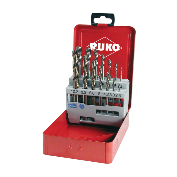 Ruko Mach. Tap Set Hssco, 35 deg. M3-M12 245052