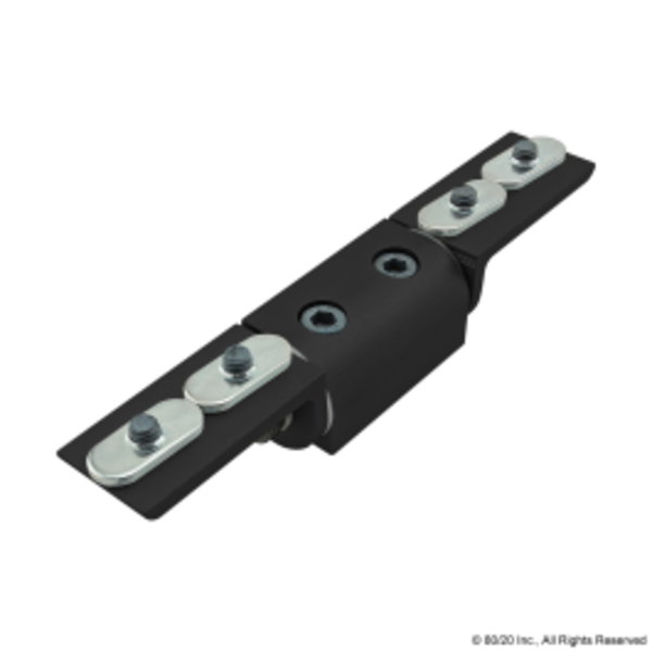 80/20 Rt Angle Univ Living Hinge W/"L" Arm 25-4033-BLACK