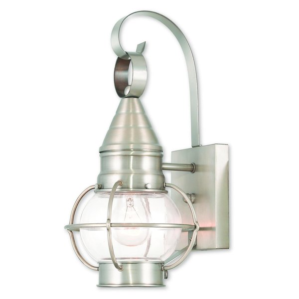 Livex Lighting Newburyport 1 Light Brushed Nickel Outdo 26900-91