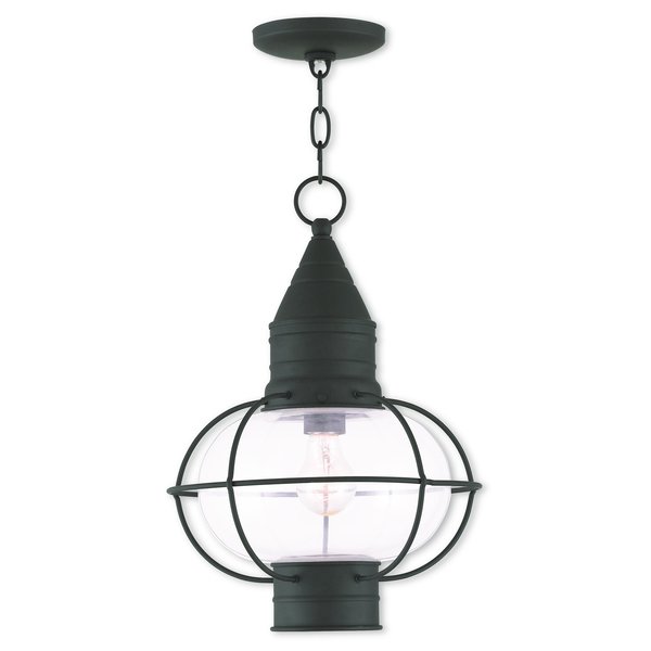 Livex Lighting Newburyport 1 Light Black Outdoor Pendant Lantern 26906-04