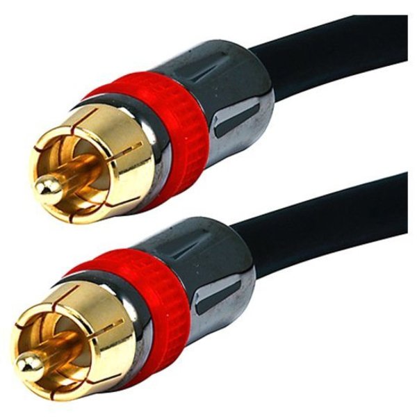 12ft 1 Wire SubWoofer 18AWG (1 RCA to 2 Pos/Neg Speaker Connects) Cable