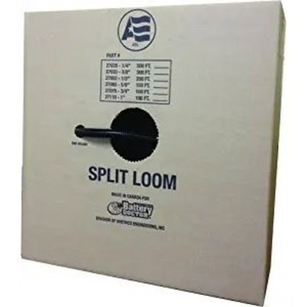 Battery Doctor Split Loom-1/4 in Black, Split Loom 27025