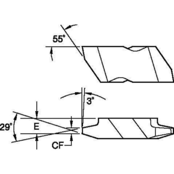 Widia Threading Insert, NAS,  NAS3L6