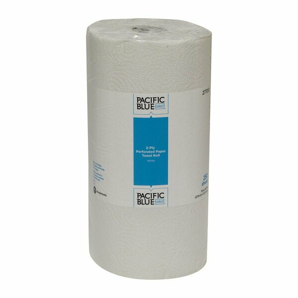 Georgia-Pacific Pacific Blue Select Perforated Roll Paper Towels, 2 Ply, 250 Sheets, 230 ft, White, 12 PK 27700