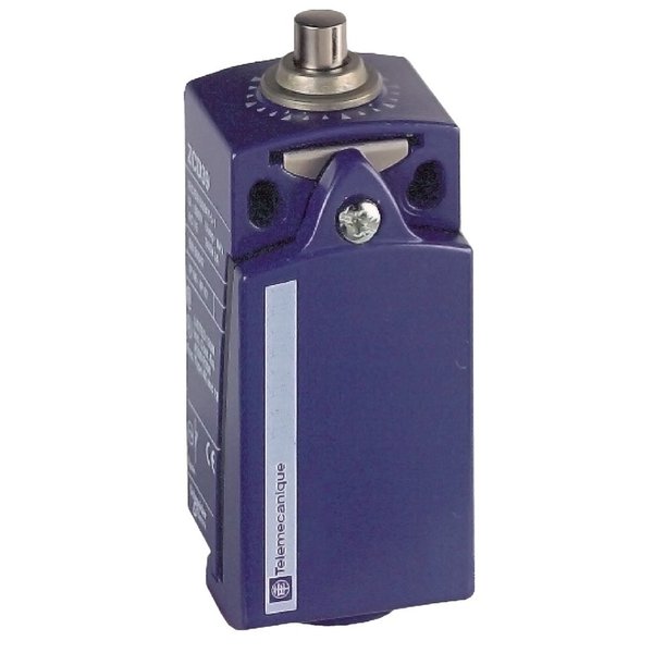 Telemecanique Sensors Limit Switch, Plunger, Spring Return, 1NC/1NO, Actuator Location: Top XCKD2110G11