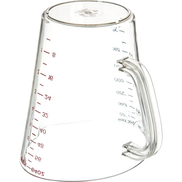 Carlisle Commercial Measuring Cup, 1/2 gal., Cl, PK6 4314407