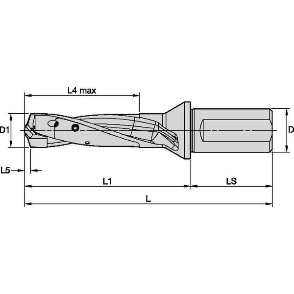 Widia Modular Drill, 60.00mm Drill Depth TDMX190R3SL25M