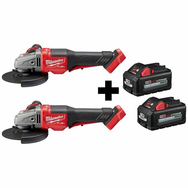 Milwaukee Tool M18 Fuel (2) 4-1/2-6 Grinders, XC6.0 btry 2980-20, 2980-20, 48-11-1862