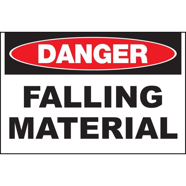 Zing Sign, Danger Falling Material 10x14", AL 2986A