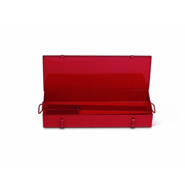 Wright Tool Tool Box Red, Metal w/Two Hasp-Staple Co 299