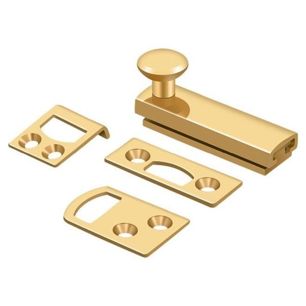 Deltana Surface Bolt, Concealed Screw, Heavy Duty Lifetime Brass 2" 2SBCS003