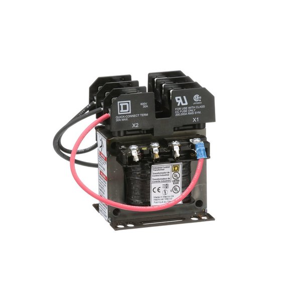 Square D Control Transformer, 50 VA, Not Rated, 55 °C, 120V AC, 600V AC; 120V AC 9070TF50D5