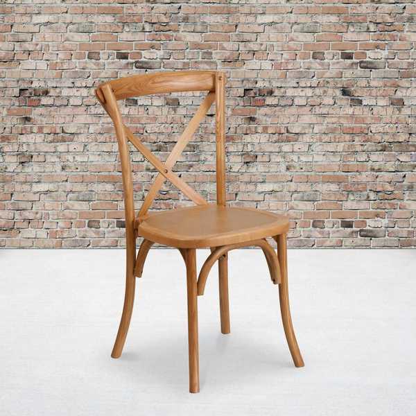 Flash Furniture HERCULES Series Oak Cross Back Chair 2-XU-X-OAK-GG