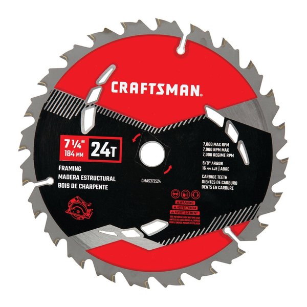 Craftsman Framing Saw Blade, 7-1/4" 24T CMAS372524