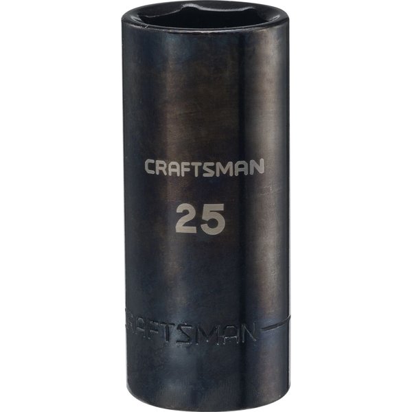 Craftsman Sockets, 1/2" Drive 25mm Metric Deep Soc CMMT13010