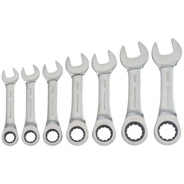 Craftsman Wrenches, 7-pc Metric Stubby Ratcheting CMMT87025 | Zoro