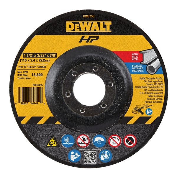 Dewalt High-Performance Cutting and Notching Wheels DW8750