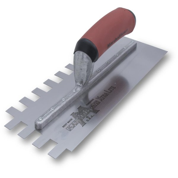 Marshalltown Premier Notched Trowel, U-Handle, 1/4" x 1/2"x1/4" 717SD