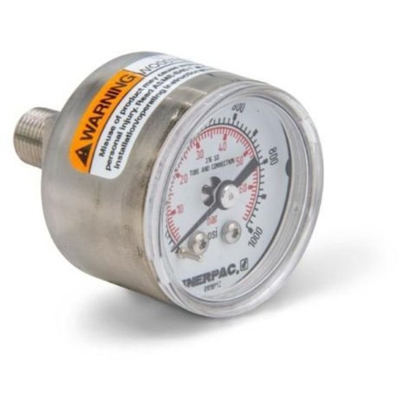 Enerpac 1531R, Hydraulic Pressure Gauge, 1.5 in. Face, Rear Mount, 1,000 maximum psi 1531R