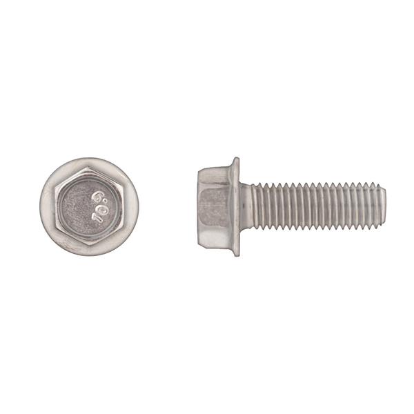 Disco Class 10.9, M10-1.25 Flange Bolt, Bright Zinc Plated 30 mm L 3220PK