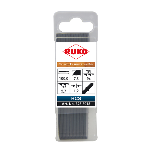 Ruko Jig Saw Blade, 4"X5/16"X.055" 10Tpi, PK20 3238018