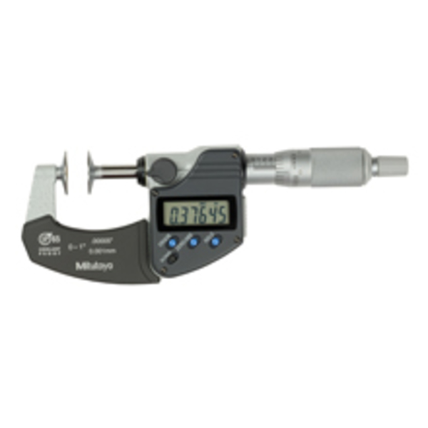 Mitutoyo Micrometer, Disc, 3-4", .00005", IP65 323-353-30