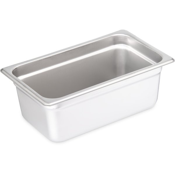 Carlisle Foodservice Qtr-Sz Lt Ga. SS Steam Table Pan, 4", PK6 607144