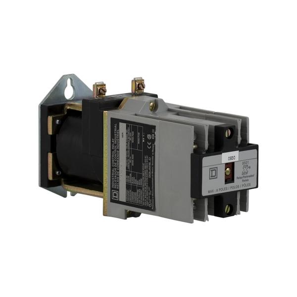 Square D NEMA Control Relay, Type X, machine tool, 10A resistive at 600VAC, 6 normally open contacts, 115/125VDC coil 8501XDO60V62