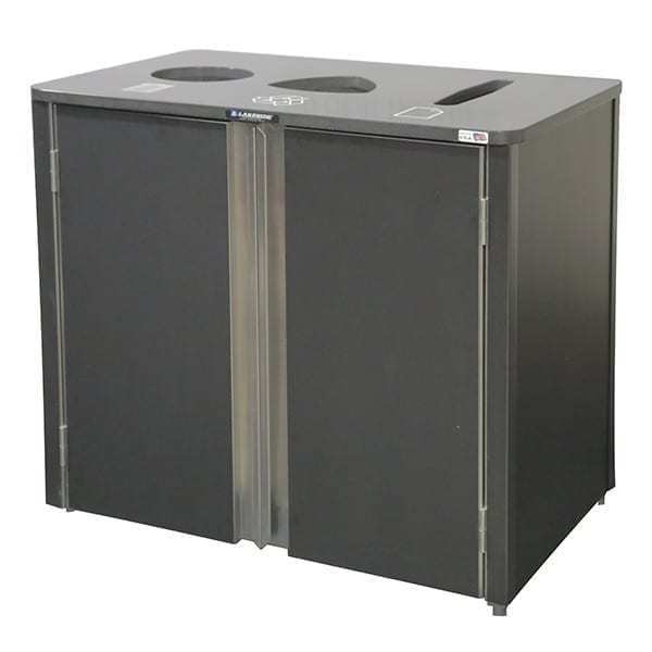 Lakeside Laminate Waste/Recycle Station-Top Access;1-Refuse, 1-Recycle, 1-Paper 3415