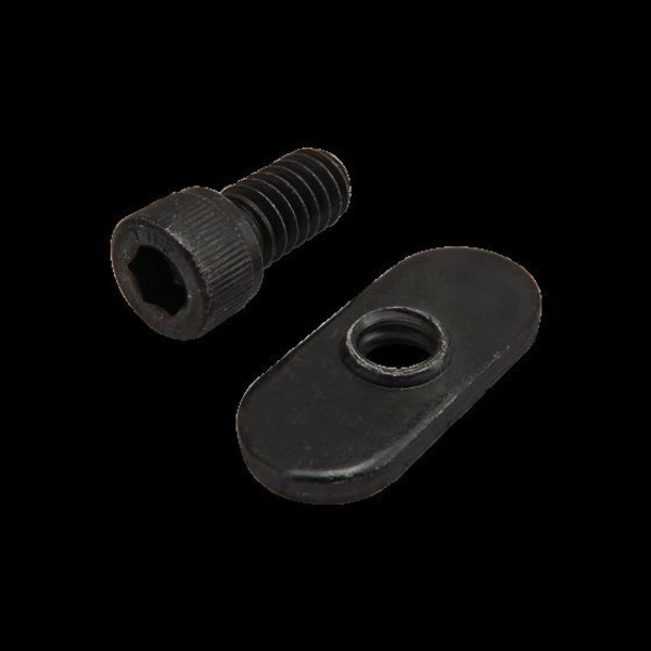 80/20 1/4"-20 Socket Head Cap Screw, Black Zinc Plated Steel, 1/2 in Length 3491
