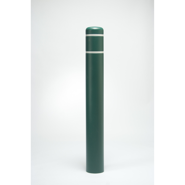 Post Guard Post Sleeve, 4.5" Dia, 64" H, Green/Whit CL1385S63