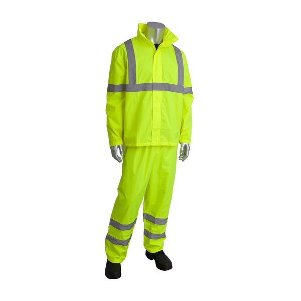 Pip Hi-Visibility Class 3 Rain Suit, Lm Yl, M 353-1000LY-S/M