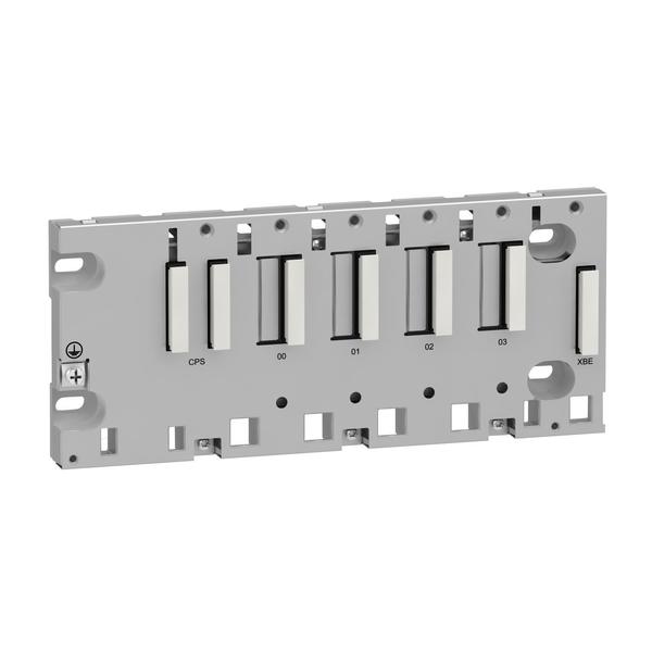 Schneider Electric Backplane, Modicon X80 automation platform, 4 slots, panel, plate or DIN rail mounting BMXXBP0400