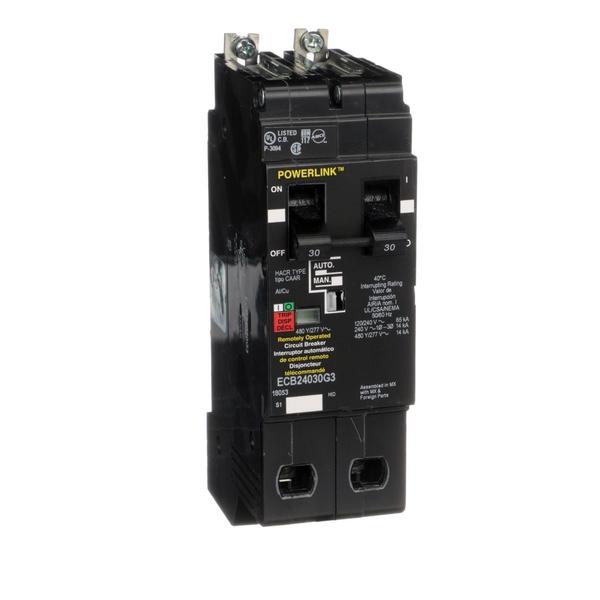 Square D Molded Case Circuit Breaker, ECB-G3 Series 30A, 2 Pole, 277/480V AC ECB24030G3